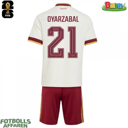 Spanien Mikel Oyarzabal #21 Bortaställ Barn VM 2026 Kortärmad (+ Korta byxor)